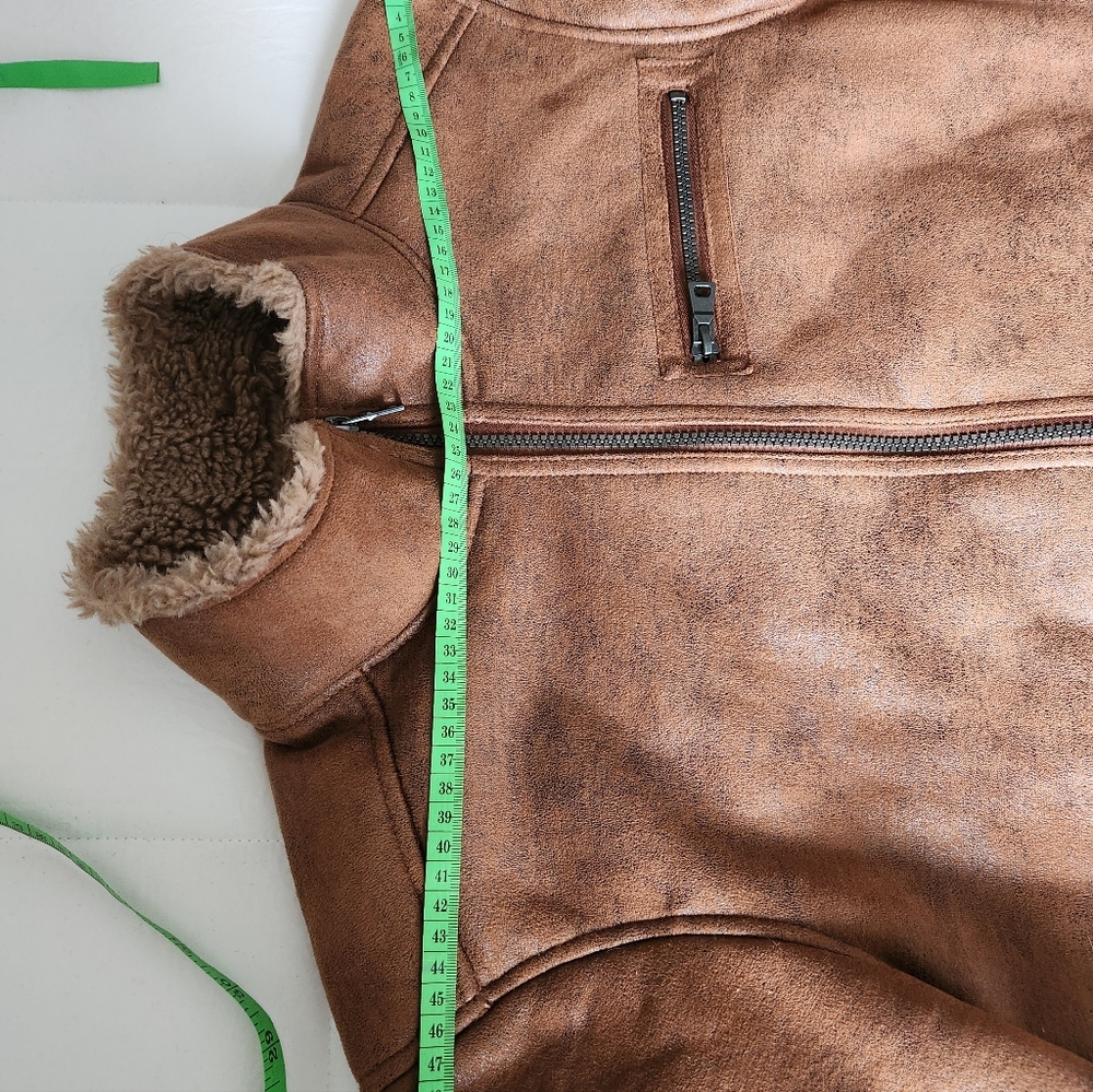 Johnston & Murphy Tan Faux Shearling Jacket - Picture 14 of 14